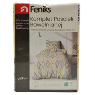 Pościel 220x200cm poduszki 2x70x80cm Bawełna Agnes 03